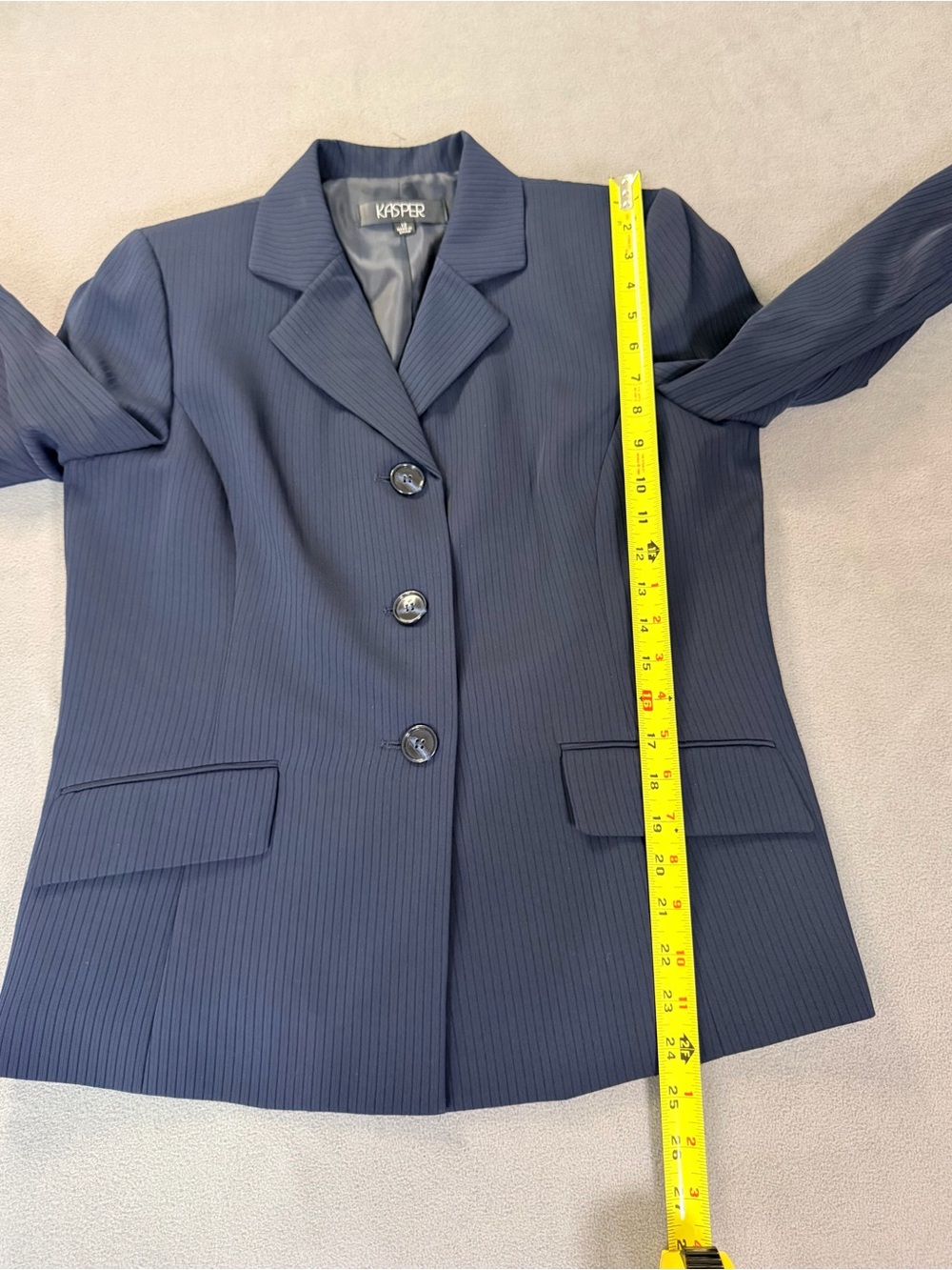 Kasper Classic Navy Blue Women's Pantsuit- Size 12- Career/Weddings/Events - Picture 4 of 11